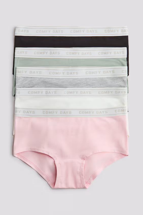 Пачка из 5 трусиков hipster с текстовыми мотивами