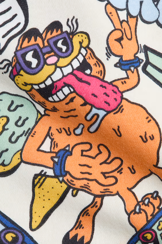 Толстовка с капюшоном и принтом