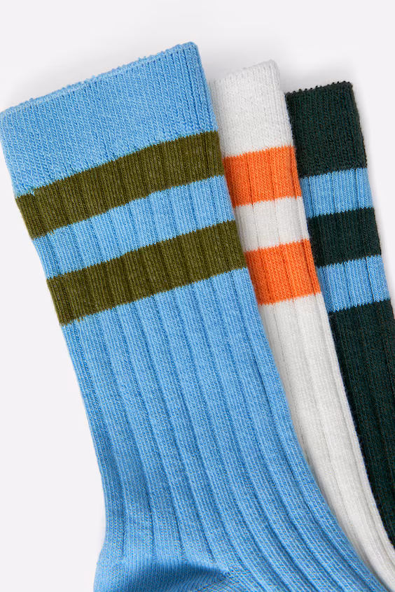 Набор из 3 пар носков из вязаного рубчика