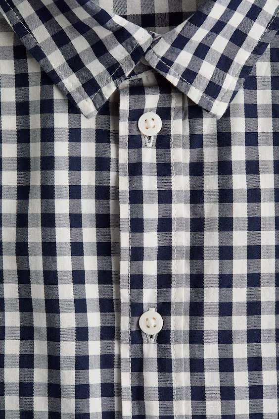 Рубашка с короткими рукавами из хлопка