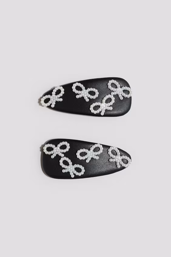 Набор из 2 украшенных заколок для волос