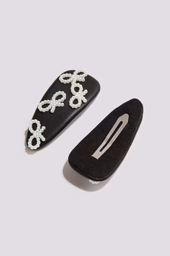 Набор из 2 украшенных заколок для волос