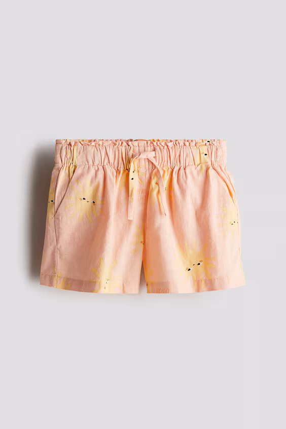 Шорты из смесового льна