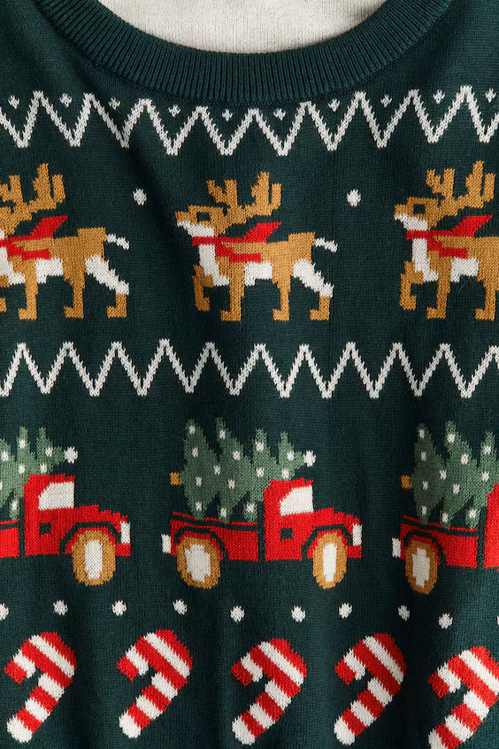 Свитер из жаккардовой вязки