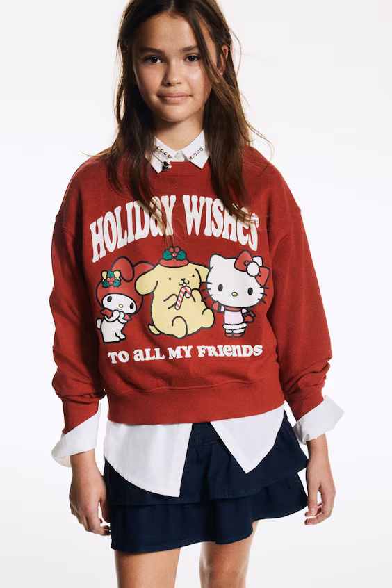 Оверсайз свитшот с принтом