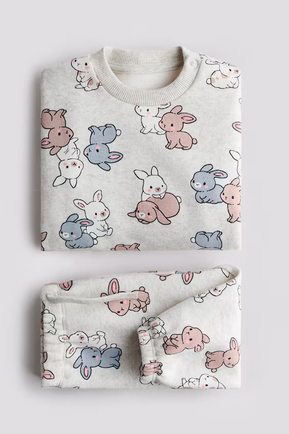 Комплект из 2 предметов из принтованного мольтона