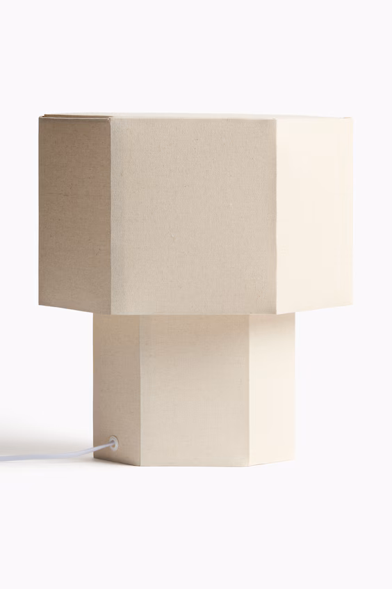 Большая гексагональная настольная лампа