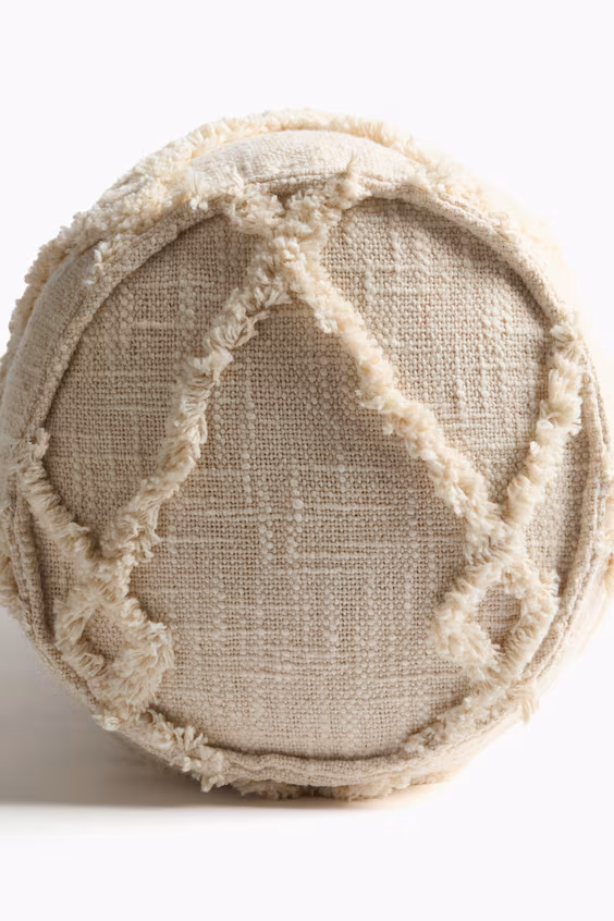 Циліндрична подушка з бавовни з вишивкою