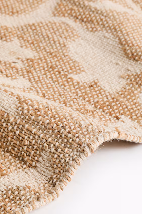 Цветочный коврик с примесью джута