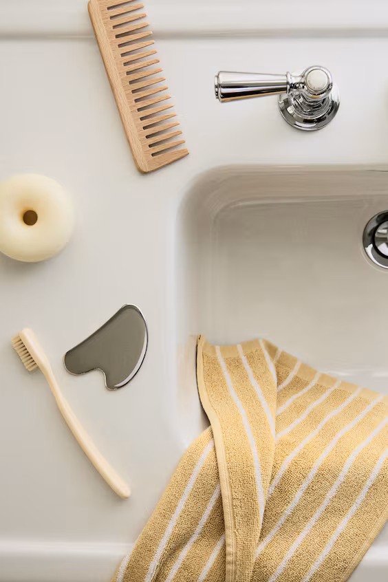 Полотенце для гостей в полоску