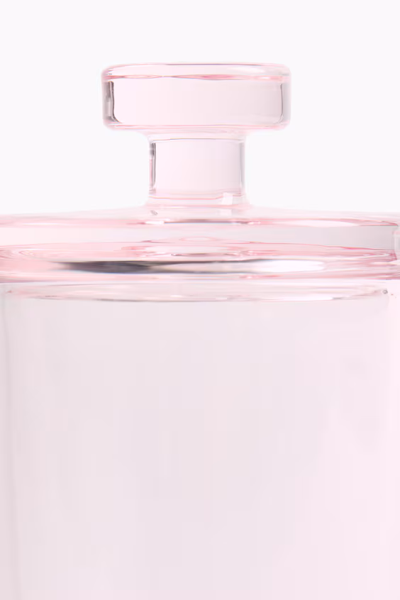 Банка из узкого стекла с крышкой