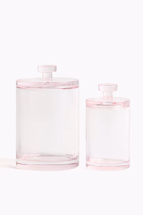 Стеклянная баночка с крышкой