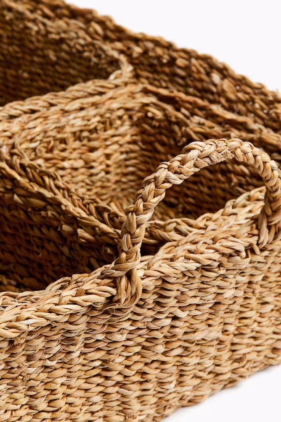 Набор плетеных корзин из 5 штук