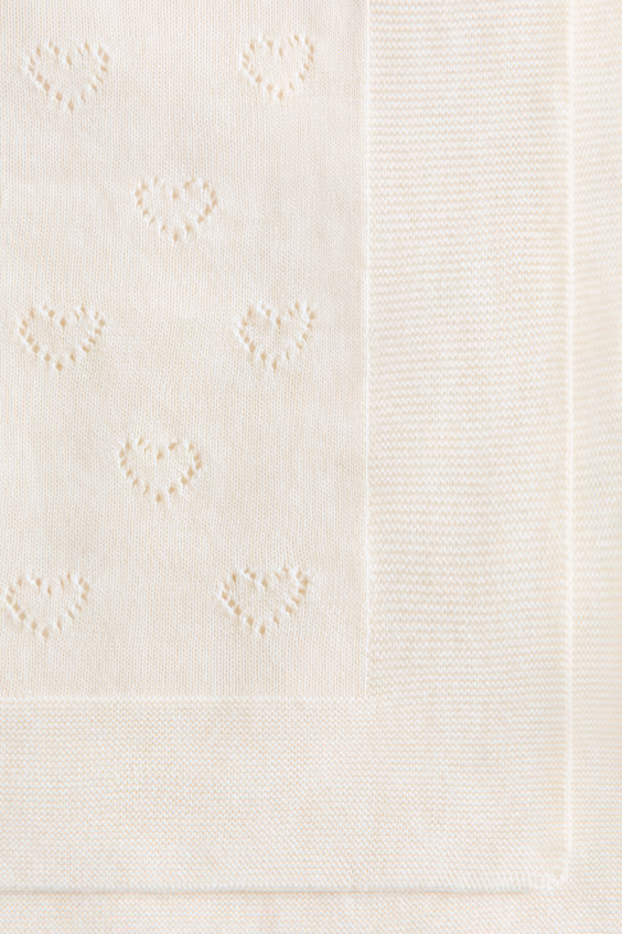 Плед для младенца из вязаного хлопкового полотна pointelle