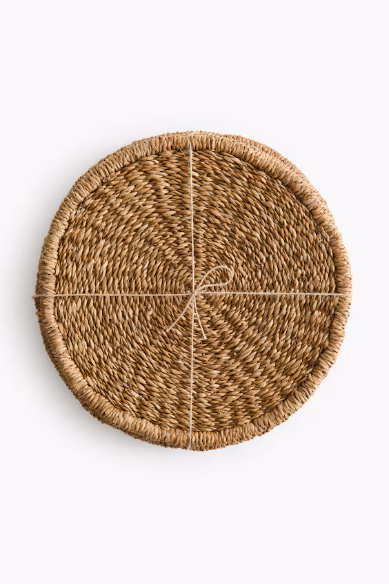 Набор из 4 подставок для тарелок из морской травы