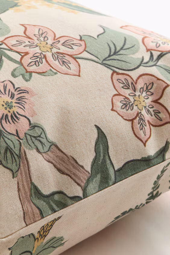 Чехол для подушки из хлопка с узором