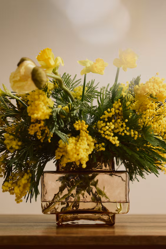 Большой кувшин из текстурированного стекла