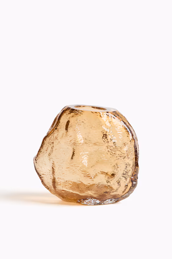 Маленькая ваза из текстурированного стекла