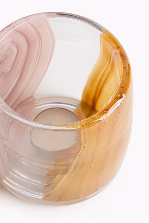 Маленькая стеклянная подставка для свечи