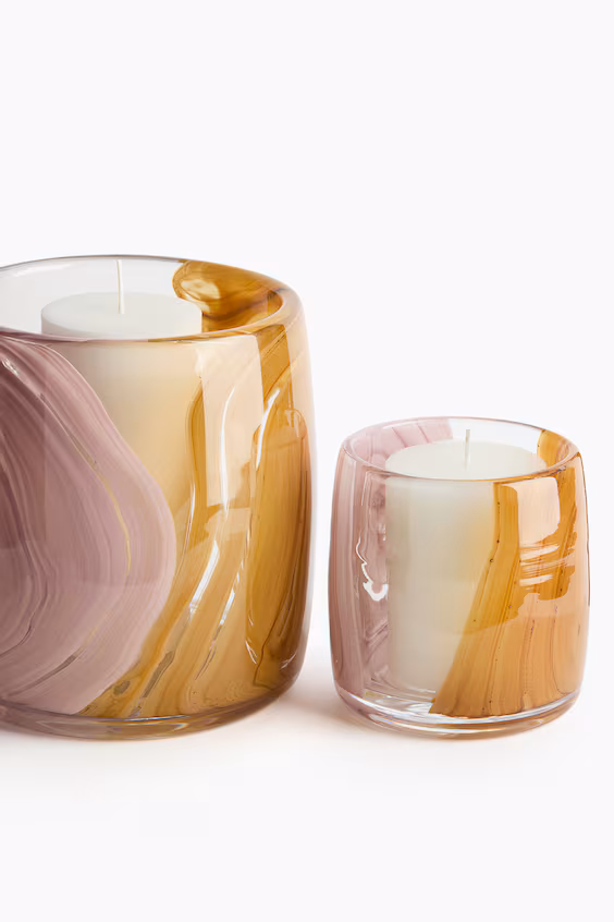 Маленькая стеклянная подставка для свечи