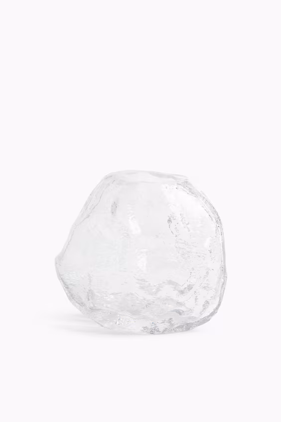 Маленькая ваза из текстурированного стекла