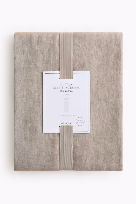Набор из 2 штор из льна