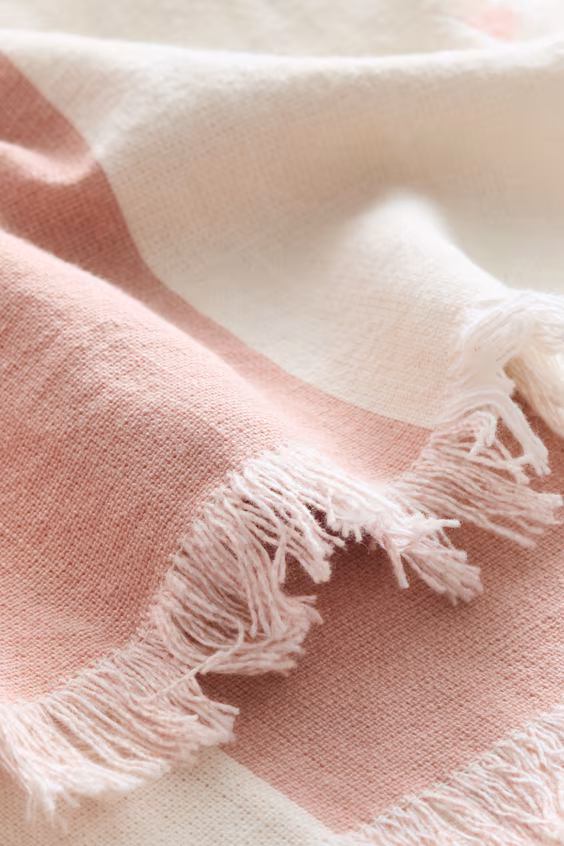 Плед в полоску из хлопка