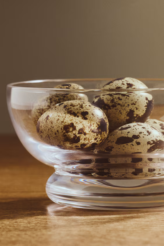 Набор из 2 сервировочных бокалов из деланного стекла