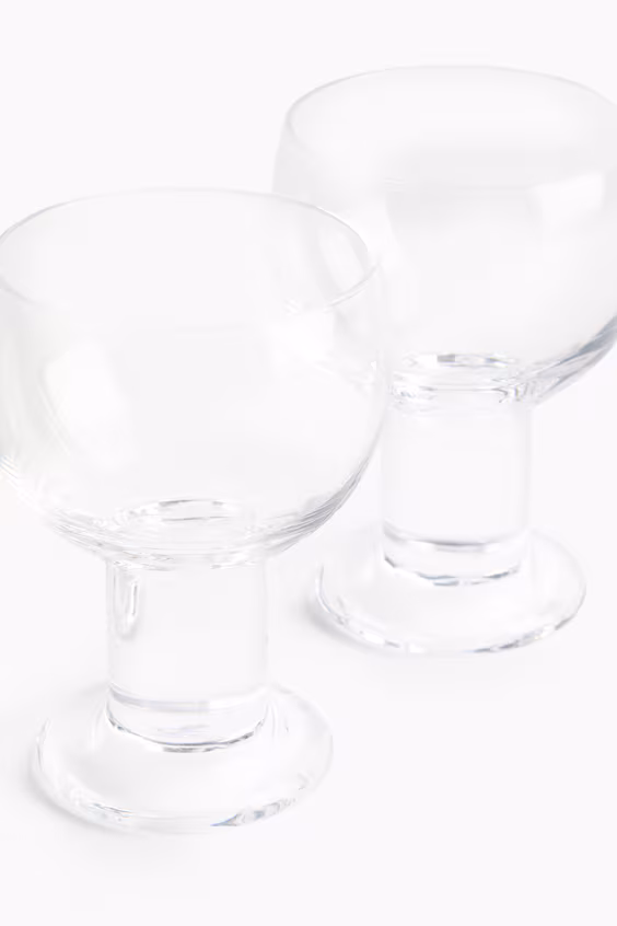 Набор из 2 бокалов для вина из деланного стекла