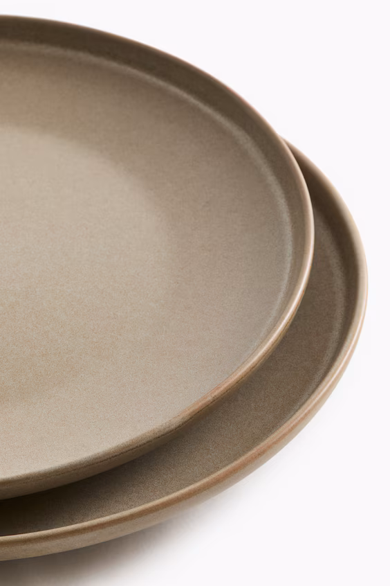 Пакет из 2 плоских тарелок с реактивной глазурью