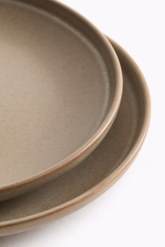 Пакет из 2 тарелок для закусок с реактивной глазурью