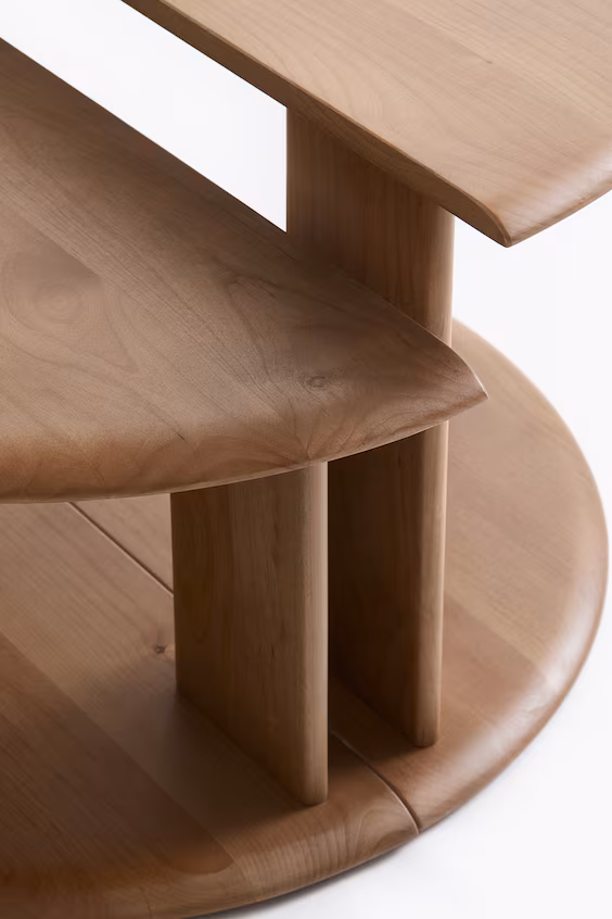 Набор из 2 журнальных столов из дерева