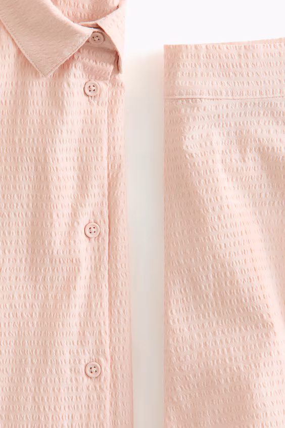 Пижама из мятого хлопкового материала