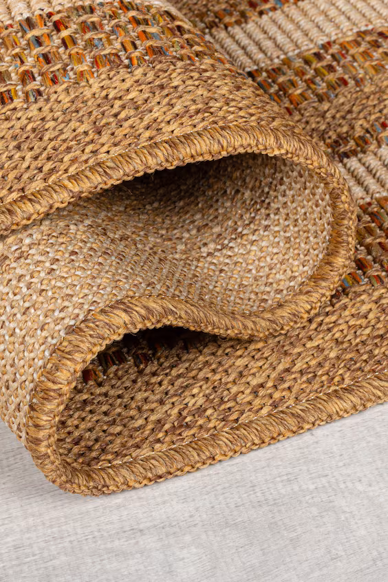 Ковер layla border jute look для внутренних и наружных помещений