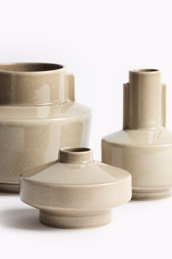 Кувшин из греса с реактивной глазурью