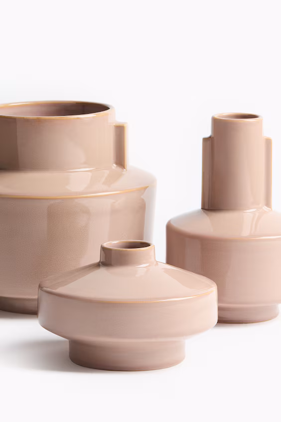 Керамическая ваза глазурованная с реактивным покрытием