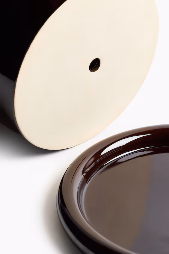 Большая ваза и блюдо из керамики грес