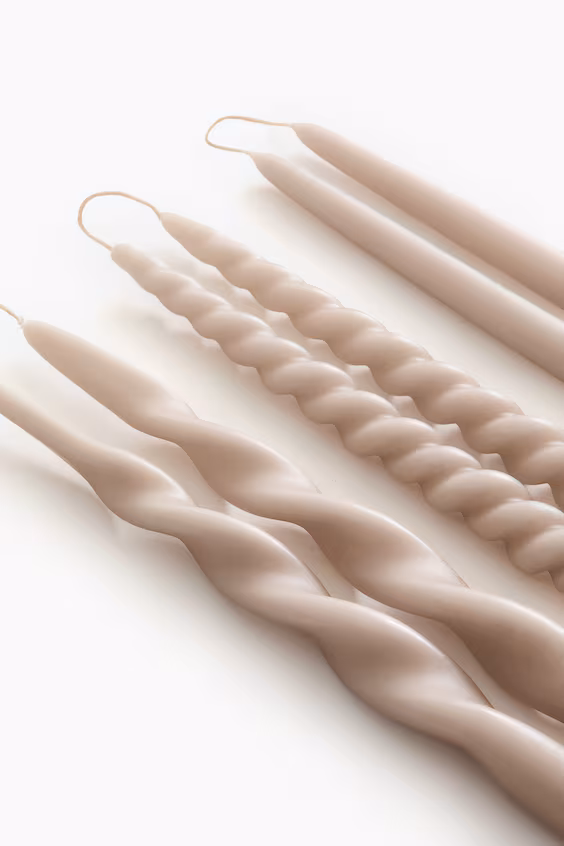 Набор из 6 конических свечей