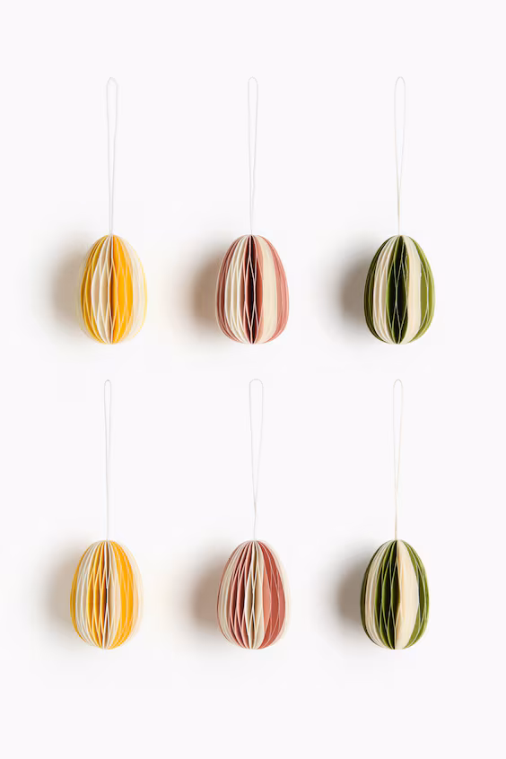 Набор из 6 пасхальных украшений