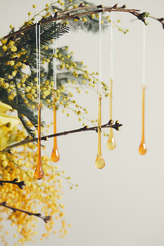 Набор из 6 пасхальных украшений из стекла