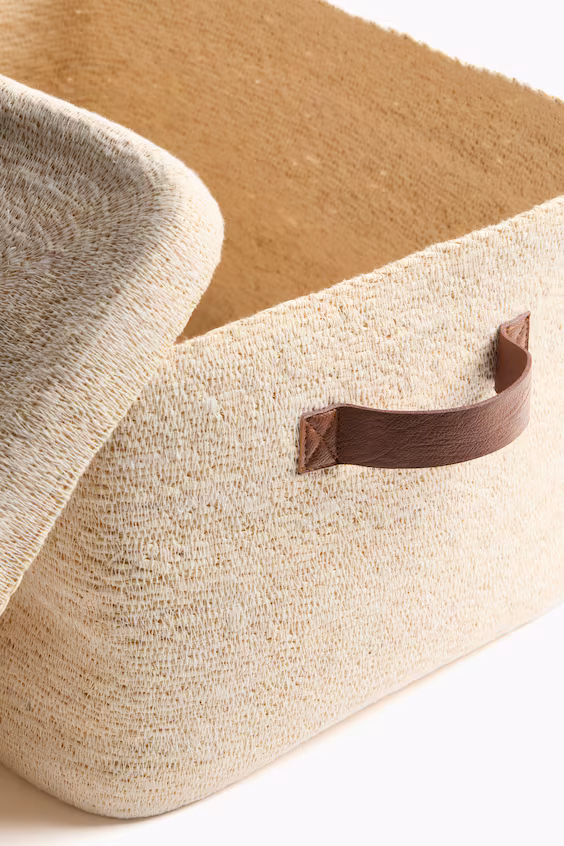 Большая корзина для хранения из морской травы