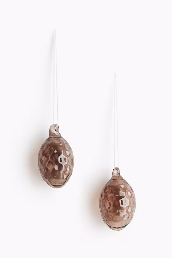 Набор из 2 пасхальных украшений из стекла