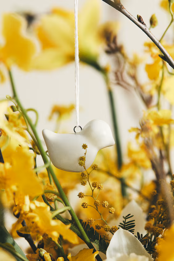 Набор из 2 пасхальных украшений из керамики грес