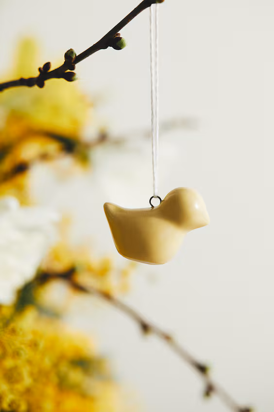 Набор из 2 пасхальных украшений из керамики грес