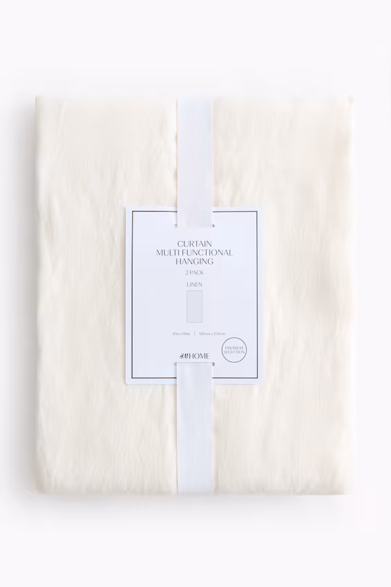 Набор из 2 занавесок из льна