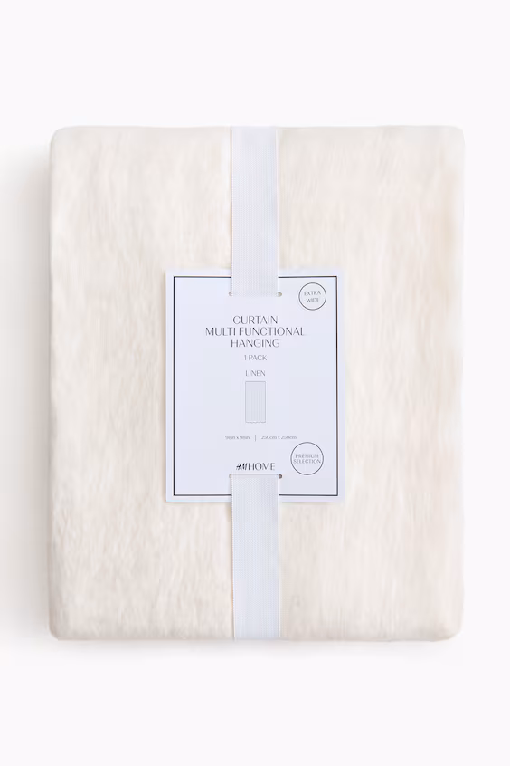 Занавес на одно длинное окно из льна