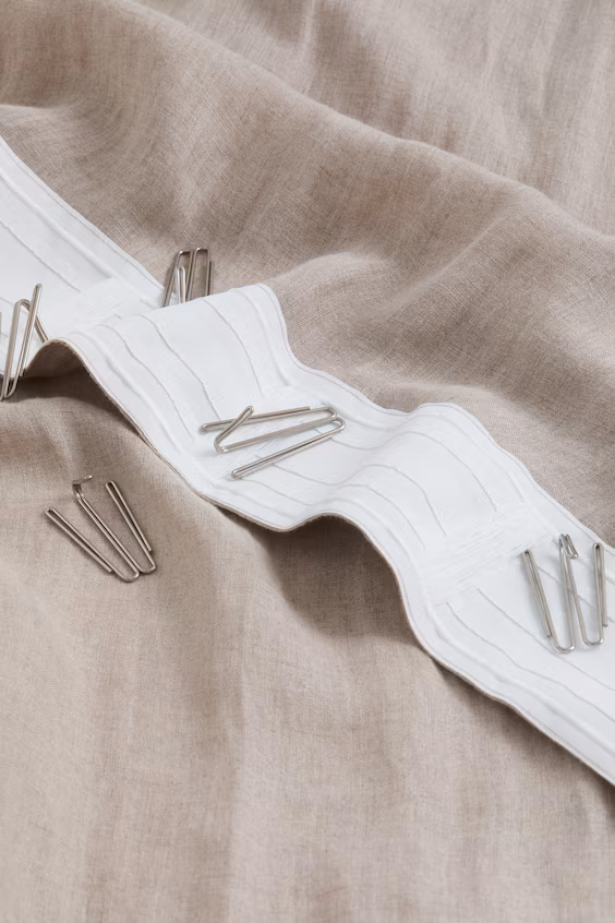 Занавес на одно длинное окно из льна