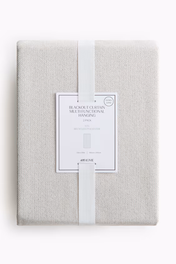 Пакет из 2 экстра-длинных занавесок