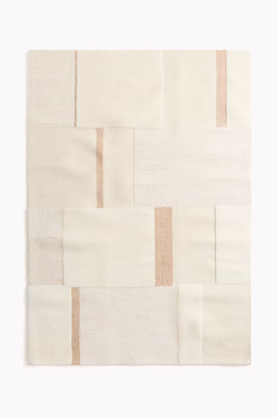 Коврик из шерсти с текстурой