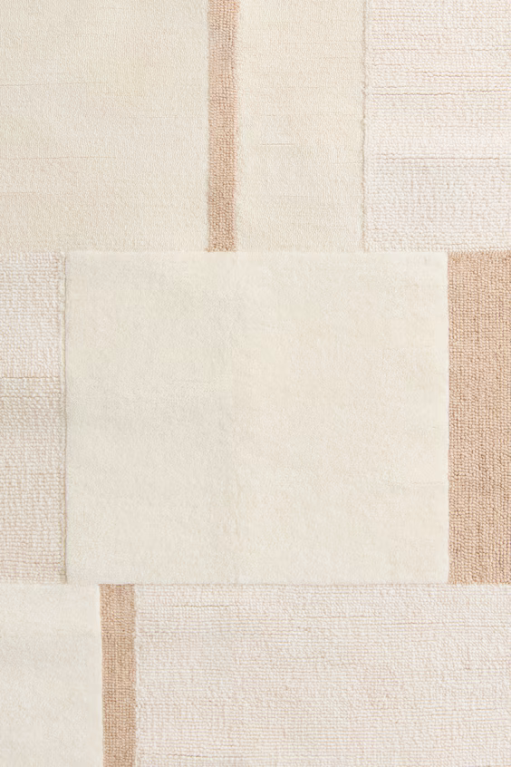 Коврик из шерсти с текстурой